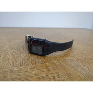 PUMA Digital Running Watch‎ HRM Heartrate Monitor Black & Red Rubber NEW BATTERY